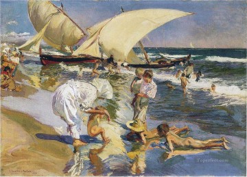 playa de valencia a la luz de la mañana 1908 Pinturas al óleo